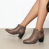 SCHLICHTE DAMEN-STIEFELETTEN MIT SPITZER ZEHENPARTIE UND BLOCKABSATZ